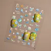 Redanco Nuevo Pegatina de Uñas Artísticas para Uñas 5D Repujado Dibujos Animados Sirena Concha Luz Calcomanía Tridimensional para Uñas He-1179