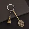 Llavero Creativo de Raqueta de Bádminton de Aleación Suministros Conmemorativos Deportivos Colgante Colgante para Coche Bolsa Regalo Pequeño Venta al por Mayor