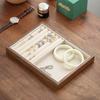Caja de Almacenamiento de Joyería de Madera Maciza de Nogal Negro Gran Capacidad Caja para Pendientes, Collares, Joyería Caja Decorativa Pequeña Cabello Recto de Fábrica