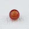 Ágata roja natural cuentas sueltas doradas cuentas de transferencia ocho santos patronos cuentas redondas Buda Bodhisattva nativo Cuentas para joyería DIY
