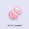 Gato rosa fofo foguete lua pirulito diy resina acessórios acessórios para cabelo infantil brincos capa de celular material