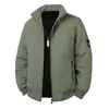 Vendas Diretas de Fábrica Estilo Outono e Inverno Jaqueta de Algodão com Gola Alta Slim Fit Versátil Estilo Pai Jaqueta de Algodão Masculina com Veludo Roupas de Algodão Masculinas para Meia-Idade e Idosos