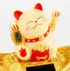 Lingote Dourado e Prateado de 2,5 polegadas Gato da Sorte Alimentado por Energia Solar Presente Decoração de Carro Gato Acenando para Boa Sorte Produtos Estilo Japonês