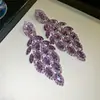 Aretes de aguja plateada con diamantes y borlas de resina, modernos y sofisticados para el uso diario, lujo ligero con un toque de alta gama, diseño único y de nicho