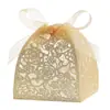 Caja de Dulces con Diseño Hueco de Flor de Rosa para Agradecimiento de Boda, Caja de Papel con Purpurina y Azúcar Glas para San Valentín, Caja de Papel para Cumpleaños