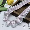 Acessórios de renda rosa acabamento DIY manual decoração bainha de saia acessórios de vestuário babados plissados renda