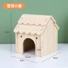 Atacado do Fabricante Ninho para Hamster Casa Pequena de Madeira Sólida com Escada Ninho de Dormir Esconderijo para Hamster Dourado Villa de Luxo Suprimentos Brinquedos