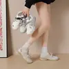 Ligeros Bloque de Color Retro 2026 Versátiles Nuevos Zapatos de Entrenamiento Alemanes con Cordones Planos Zapatos de Papá Zapatos Deportivos Casuales Primavera Verano