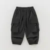 Pantalones para Niños Temporada de Primavera Pantalones para Exteriores Estilo Coreano Pantalones Largos Pantalones Cargo Modernos para Niños Pantalones Casuales de Primavera para Niños Mayores Modernos