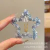 Pinza para el pelo de cristal de lujo ligero estilo coreano para niñas, cuentas de cristal, en forma de corazón y pentagrama, accesorio de moda para el cabello para mujeres