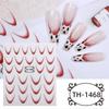 Zhengxiang Explosiones Transfronterizas Gradiente Pegatinas de Arte de Uñas Francesas Calcomanías de Arte de Uñas DIY Pegatinas Adhesivas INS Pegatinas para Uñas