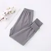Leggings de una pieza para niños CUHK, pantalones de pijama para casa, otoño e invierno, a rayas, lijado de doble cara, pantalones interiores cálidos