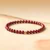 Pulsera de cinabrio crudo caliente de Taobao para mujer, arena de oro púrpura de 4/6 mm, estilo chino Joker para mujer, una generación de cabello