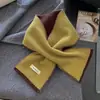 Novo 2025 Cachecol Cruzado Tricotado 100% Lã Pura para Mulheres no Outono e Inverno Cachecol Curto Pequeno Quente e Versátil para Proteção do Pescoço