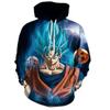 Comercio electrónico transfronterizo 2022 Nuevo Sudadera deportiva con capucha de Dragon Ball Rey Mono Saiyajin con impresión digital 3D de cuerpo completo