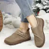 Comercio electrónico transfronterizo zapatos de algodón para mujer de mediana edad y ancianos con velcro protección contra el frío bloqueo de temperatura parte superior de gamuza recogida en tienda física fuente