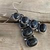 Venta caliente de comercio exterior, pendientes de turquesa roja, estilo étnico europeo y americano, pendientes creativos hechos a mano con piedra irregular de plata antigua para mujer