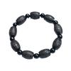 Pulsera Rosario de Cuentas de Sándalo Negro con Cuentas de Tambor de Nube Auspiciosa Talladas de Círculo Único para Hombre y Mujer Pulsera de Cuentas con Patrón Wenwan Pulsera de Cuentas de Buda