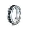 Anillo de Acero Inoxidable Electroplateado de Venta Caliente Transfronterizo en Amazon, Anillo Unisex, Joyería Giratoria para Alivio del Estrés, Anillo para Dedo, Accesorio para Mano