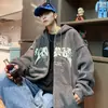 Moletom de Manga Longa para Casal Outono e Inverno Adolescente Estudante do Ensino Fundamental Menino de 18 Anos com Capuz Veludo Dourado Conjunto Casual Masculino Tendência