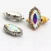 Botones de cristal con pedrería y garras, perforados para coser a mano, con base gruesa, para decoración de tocados, bolsos, ropa y accesorios