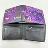 Pokemon Pokemon Cartera Pokemon Geng Fantasma Pikachu Corta Cartera de Piel PU Billetera para Monedas de Estudiante Bolsa para Tarjetas