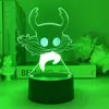 Luz de Noche USB Juego Hollow Knight Accesorios Regalo Cumpleaños Niños Adornos de Mesita de Noche para Dormitorio Luz Luminosa LED 3D