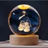Luminária de mesa criativa de bola de cristal esculpida em 3D, enfeites de mesa, atacado de fábrica, decorações de cabeceira para comércio transfronteiriço