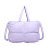 Bolsa Acolchoada de Algodão Xiaohongshu, Bolsa de Penas, Bolsa Tote Casual de Grande Capacidade Feminina 2024, Bolsa de Ombro Feminina para o Dia a Dia, Bolsa de Mão