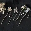Pasador de Gama Alta para la Parte Trasera de la Cabeza, Pasador de Estilo Antiguo Estilo Bambú con Borlas, Nuevo Accesorio para el Cabello Estilo Chino para Mujeres, Accesorio Hanfu