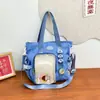 Bolsa de Maquillaje Transparente de Gran Capacidad Estilo Occidental para Chica Japonesa, Bolso de Mano de Dibujos Animados de Moda, Segunda Dimensión, Comic-Con