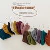 1 par - calcetines para niños 2023 otoño e invierno color liso medio terciopelo calcetines para bebé gruesos cálidos calcetines para niños y niñas