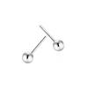 Pure Silver 990 brincos stud prata esterlina homens e mulheres brilhantes contas redondas cuidados orelha cuidados menina prata brincos brincos joias