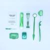 Kit de cuidados bucais ortodônticos cera ortodôntica escova de dentes com cerdas macias escova interdental fio dental removedor de aparelho kit de cuidados ortodônticos