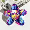 Patrón de Horquilla Impreso con UV de Flor Transfronteriza Se Puede Personalizar con Horquilla Personalizada Pinza de Tiburón Accesorios para el Cabello de Horquilla de Plumeria de Gama Alta