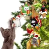 36 Colgantes de Madera de Gato Navideño Fiesta de Navidad Atmósfera del Árbol de Navidad Diseño del Lugar Colgantes Decorativos