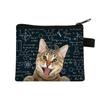 Nova Bolsa de Moedas Curta de Animal Fofo 2021 Mini Carteira de Cartão Bolsa de Armazenamento de Moedas com Impressão Digital para Cabelo