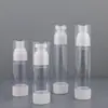 Botella de vacío para emulsión de 30ml50ml botella redonda de PET para perfume botella con spray de resorte botella cosmética de gran capacidad