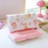 Funda de almohada infantil de algodón con estampado de dibujos animados lindos, tamaño pequeño, especial para bebés y jardín de infantes, adecuada para núcleo de almohada de frijol