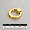 Manija Fabricante Manija de Tirador de Anillo Redondo Aleación de Zinc Cromado Manija Sólida Agujero Único Lujo Sencillo Manija para Oficina Al por Mayor