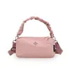 Bolso Cruzado para Mujer Estilo Deportivo Casual para Exteriores, Bolso de Hombro Versátil Simple para el Trabajo, Bolso Cilíndrico Plegado de Moda para Llevar en la Mano