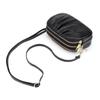 Bolsa Transversal Pequena Feminina de Couro Genuíno 2026 Nova Versátil Plissada Couro Macio Grande Capacidade Três Camadas com Zíper Bolsa de Ombro