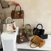 Bolso de Mano de Gamuza Color Otoño Maillard para Mujer, Retro de Nicho Francés, Terciopelo, Lujo Ligero, Versátil, de Hombro, Cruzado