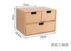 Kangbai piel de vaca escritorio cajón grande caja de almacenamiento multicapa carpeta de oficina papel portátil caja de acabado simple