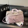 Bolso de mano nuevo de color block transfronterizo, bolsa de equipaje expandible de gran capacidad para viajes cortos, bolsa para deportes y fitness