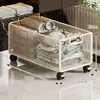 Gabinete de baño debajo del estante de almacenamiento inodoro con ruedas detergente para ropa carrito pequeño lavabo debajo de la cesta de almacenamiento cesta de ropa sucia móvil