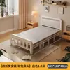 Cama plegable cama individual adulto simple 1.2 metros hogar cama pequeña 1.5 metros doble cama engrosada dormitorio tablero duro cama de arte en hierro