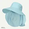 Chal Sombrero para Senderismo y Acampada, Nuevo Estilo de Verano Mascarilla Facial Multifuncional, Sombrero con Protección Solar que Cubre el Rostro para Mujeres, Sombrero de Sol de Ala Ancha para Exteriores
