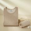 Conjunto de Roupa Íntima Térmica Masculina Lã de Ovelha Lado A Seda de Amora Roupas de Outono e Calças Camada Base Outono e Inverno Forrado com Fleece
