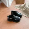 Zapatos de Cuero para Niños 2026 Otoño Nuevo Estilo Estudiante Negros de Vestir Zapatos Individuales Suela Suave Antideslizantes Estilo Británico Zapatos Casuales para Niños